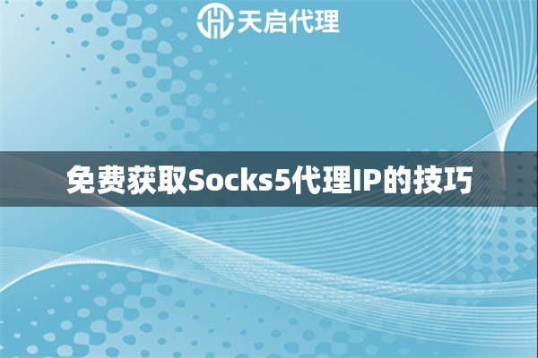 免费获取Socks5代理IP的技巧