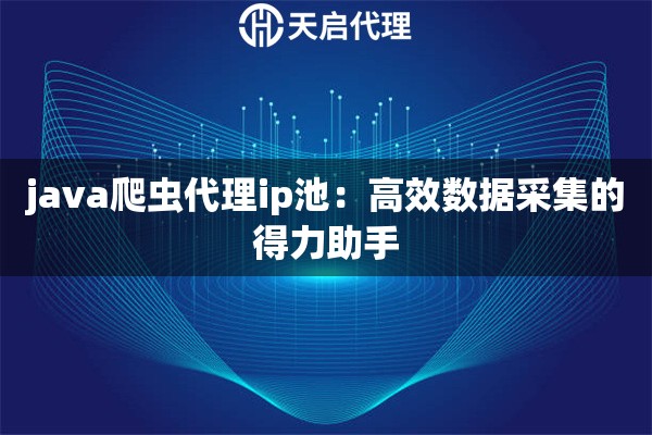 java爬虫代理ip池：高效数据采集的得力助手