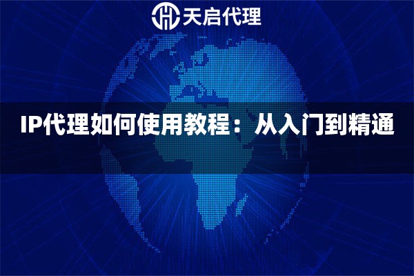 IP代理如何使用教程：从入门到精通 