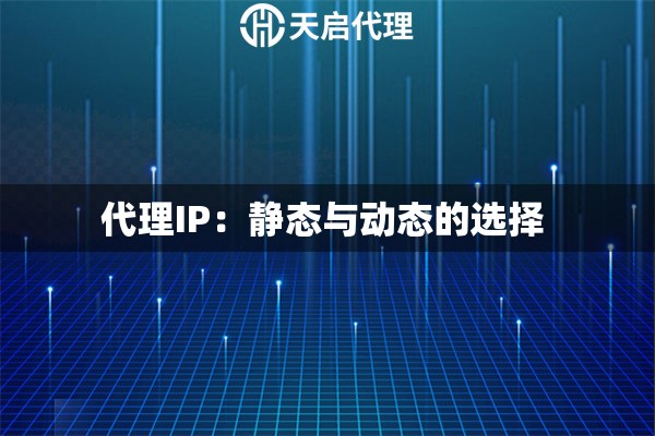 代理IP：静态与动态的选择 