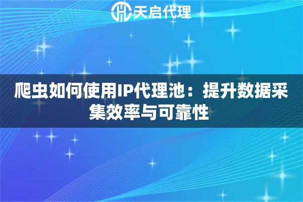 爬虫如何使用IP代理池：提升数据采集效率与可靠性 