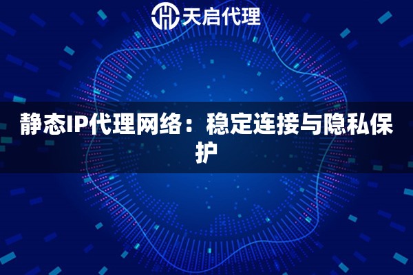 静态IP代理网络：稳定连接与隐私保护