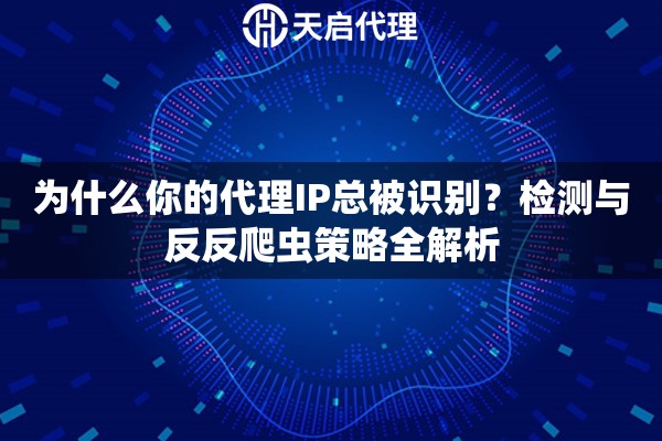 为什么你的代理IP总被识别？检测与反反爬虫策略全解析