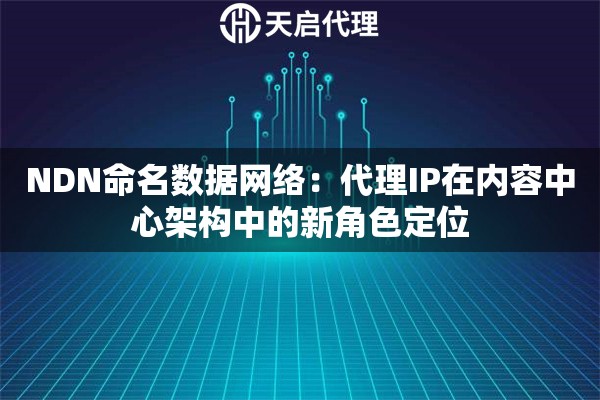 NDN命名数据网络：代理IP在内容中心架构中的新角色定位