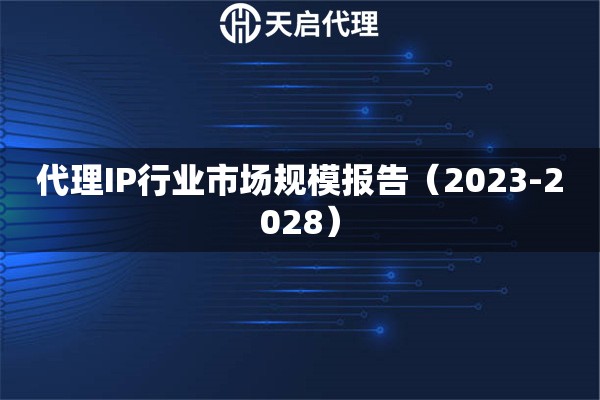 代理IP行业市场规模报告（2023-2028）