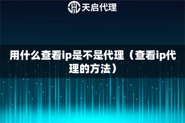 用什么查看ip是不是代理（查看ip代理的方法）