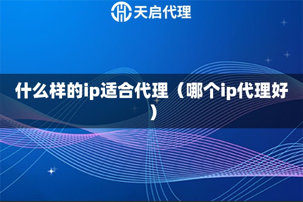 什么样的ip适合代理（哪个ip代理好）