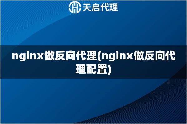 nginx做反向代理(nginx做反向代理配置)