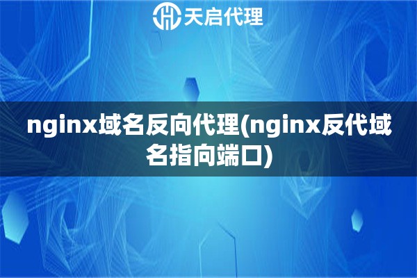 nginx域名反向代理(nginx反代域名指向端口)