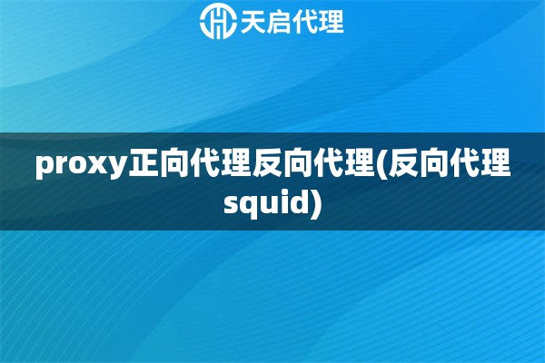 proxy正向代理反向代理(反向代理squid)