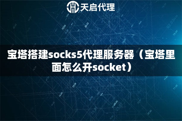 宝塔搭建socks5代理服务器（宝塔里面怎么开socket）