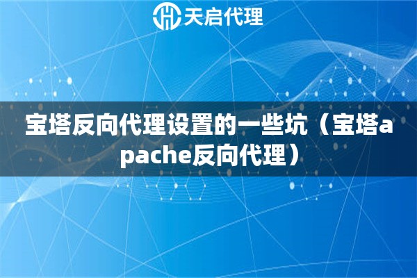 宝塔反向代理设置的一些坑（宝塔apache反向代理）