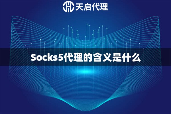 Socks5代理的含义是什么