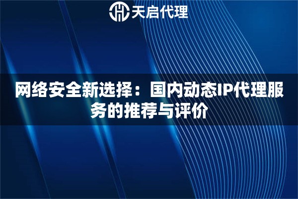 网络安全新选择：国内动态IP代理服务的推荐与评价